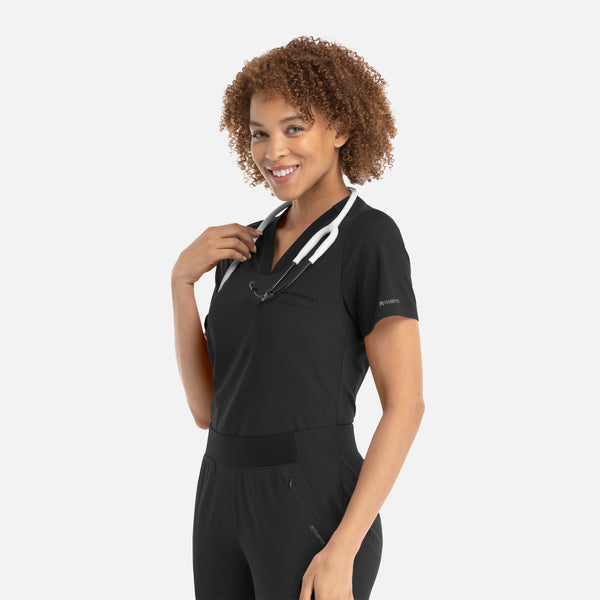 Women's 3 Pocket Focus Banded V-Neck Scrub Top