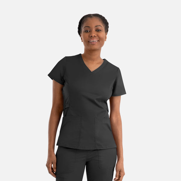 Women's 2 Pocket Blossom Signature Functional V-Neck Scrub Top