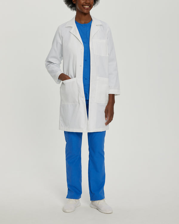 Women's 5 Pocket Essential Lab Coats Full-Length Lab Coat
