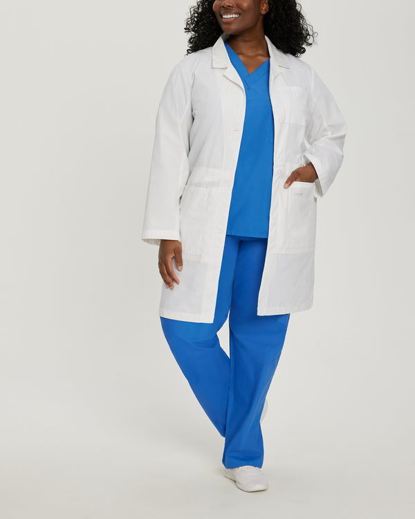 Women's 5 Pocket Full-Length Tablet Lab Coat