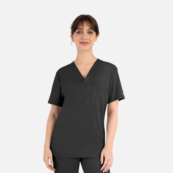 Unisex 1 Pocket Matrix Basic Tuckable V-Neck Scrub Top