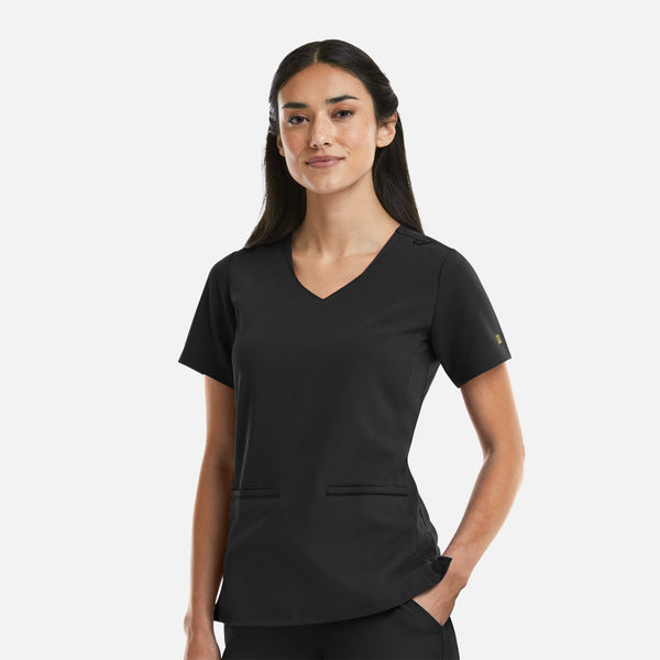 Women's 2 Pocket Matrix Pro Curved V-Neck Scrub Top