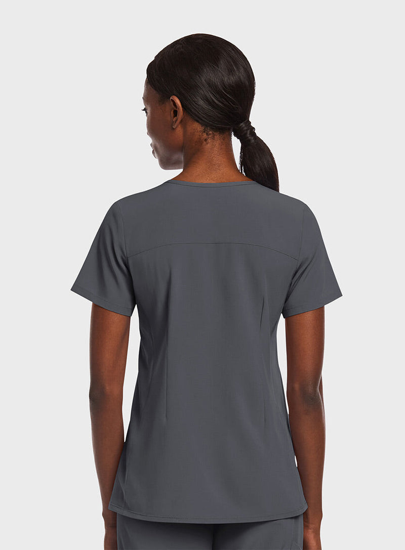 Pew - Maevn Women's Scrub Tops - Side View