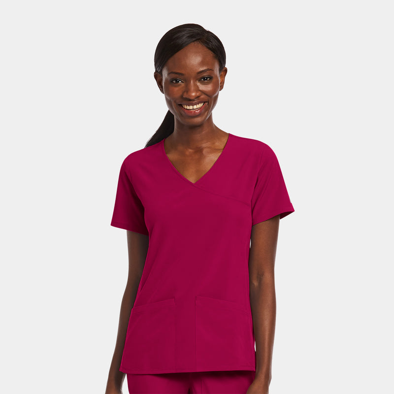 Cherries Jubilee - Maevn Women's Scrub Tops - Back View