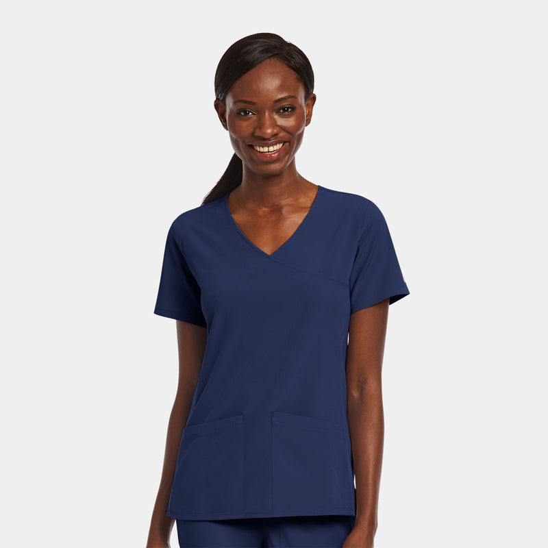 Navy - Maevn Scrub Tops - Detail View