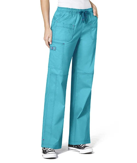 WonderWink WonderFLEX Faith Women's 6-Pocket Stretch Boot Cut Cargo Scrub Pant