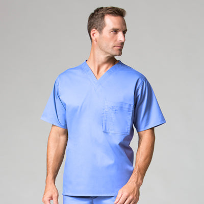 Men's 1 Pocket Utility V-Neck Scrub Top