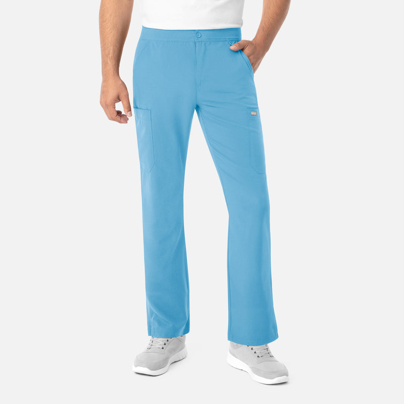 Turquoise - Maevn Scrub Pants - Detail View