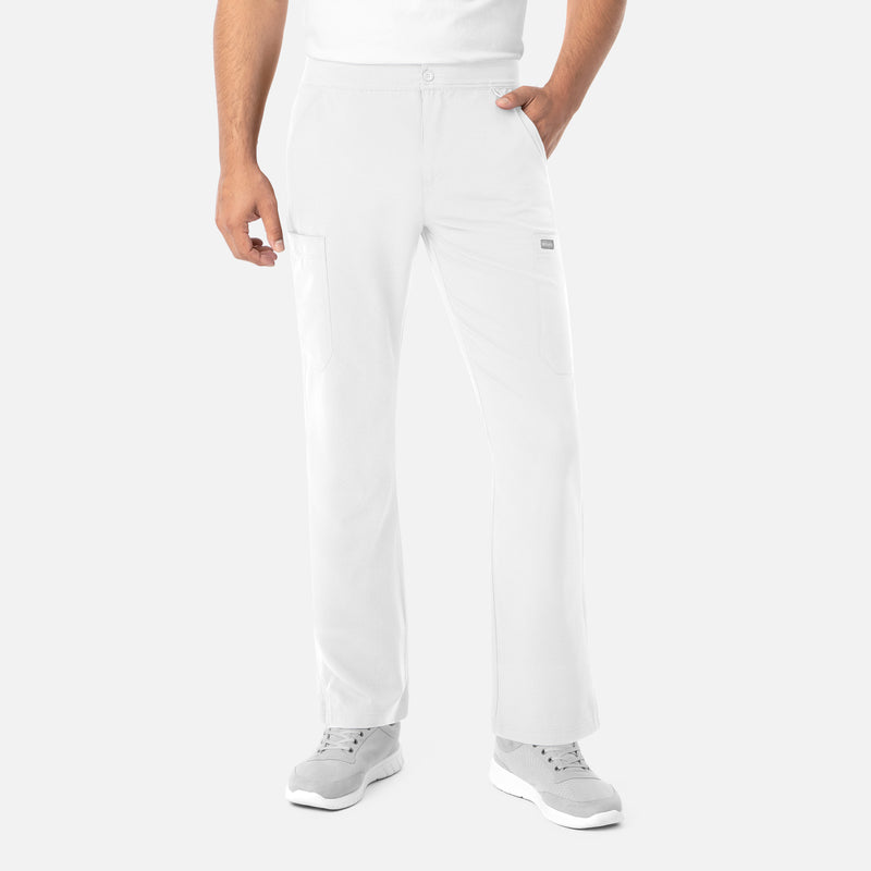 White - Maevn Scrub Pants - Detail View