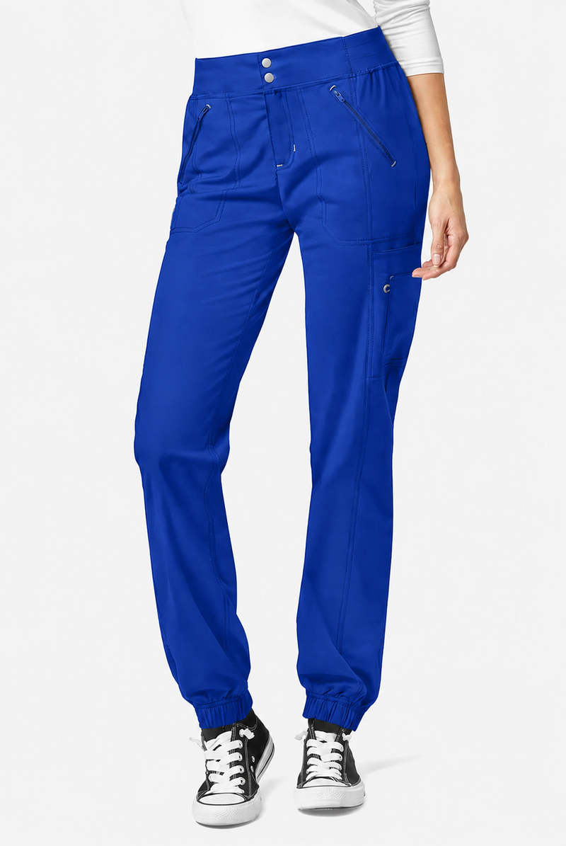 ROYAL BLUE - WonderWink Love Women's 6 Pocket Cargo Zip Jogger Scrub Pant for Nursing - Image 1