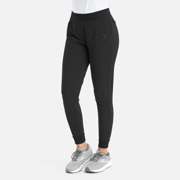 Women's 6 Pocket Focus Mid Rise Elastic Scrub Jogger