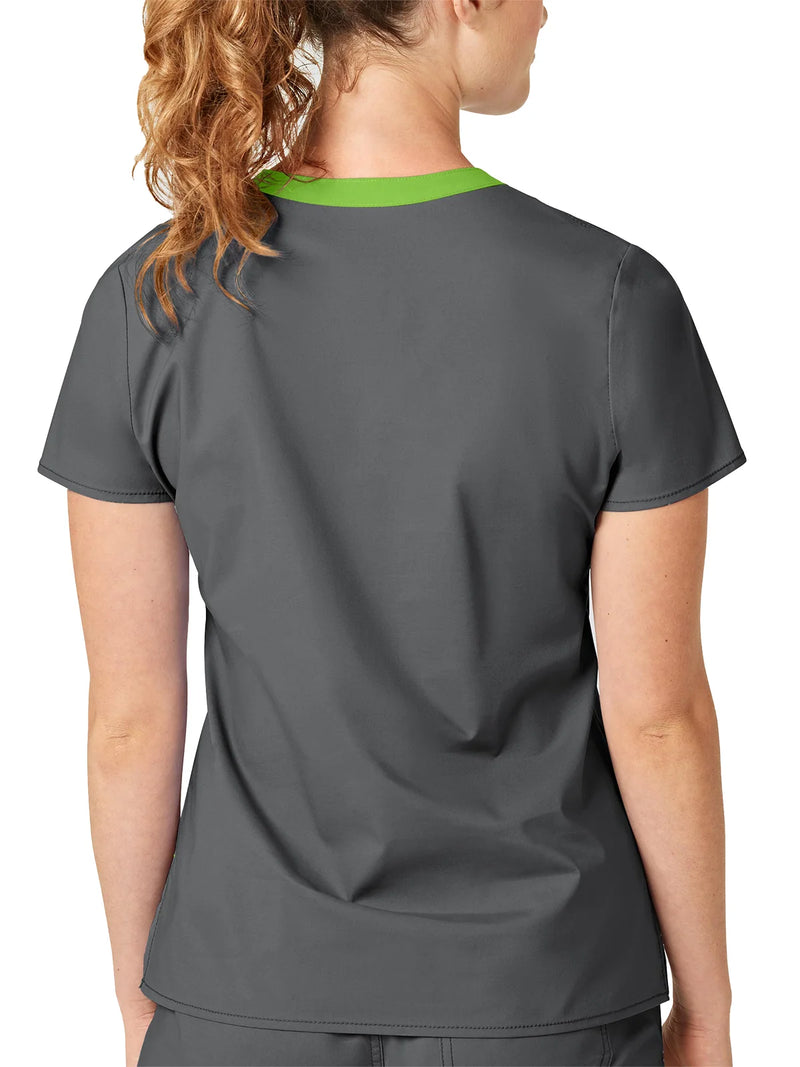 WonderWink WonderFLEX Verity Women's 4-Pocket Stretch V-Neck Scrub Top