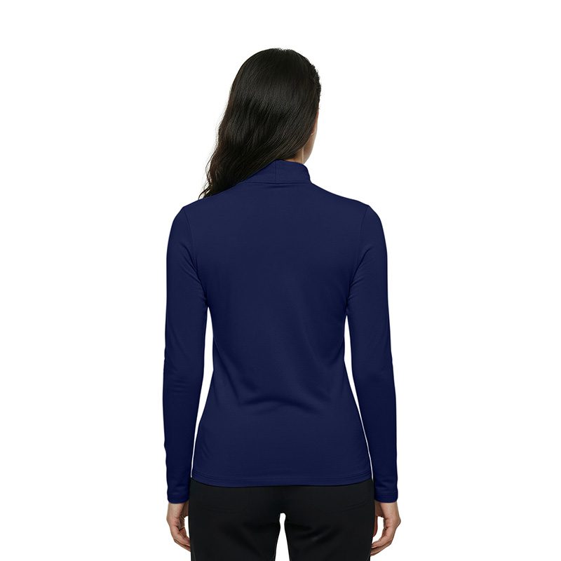 TRUE NAVY - Natural Uniforms Women's Long Sleeve Mock Turtle Neck Under Scrub T-Shirt for Nursing - Image 4