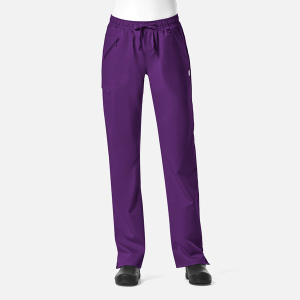 Women's 7 Pocket EON Full Elastic Zipper Pocket Cargo Scrub Pant