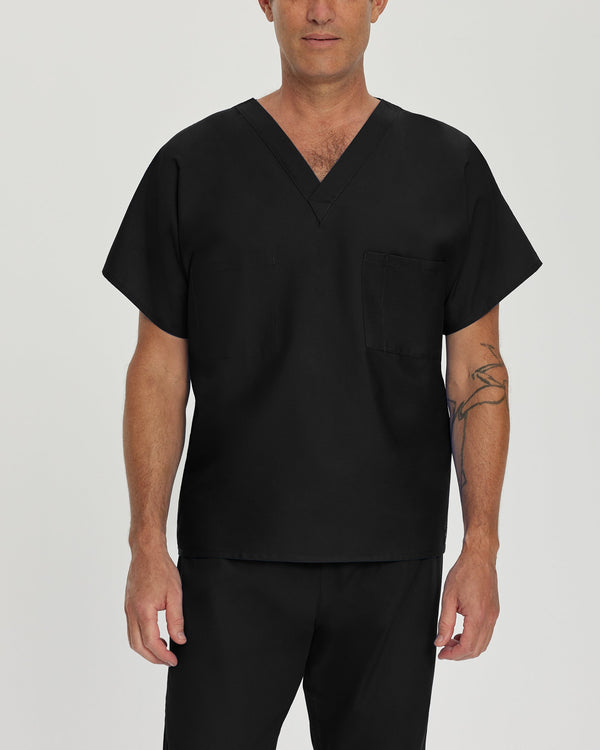 Unisex 1 Pocket Unisex V-Neck Scrub Top for Nursing