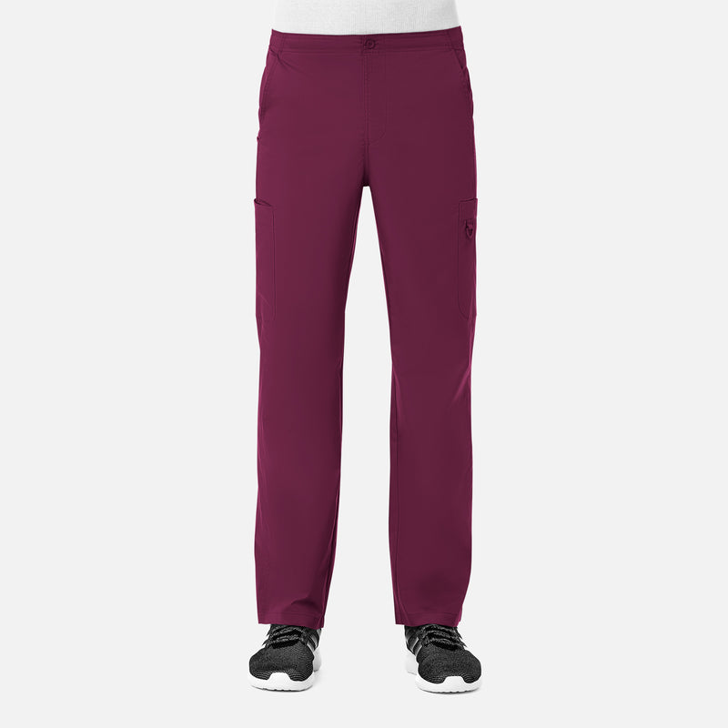 Wine - Maevn Scrub Pants - Detail View
