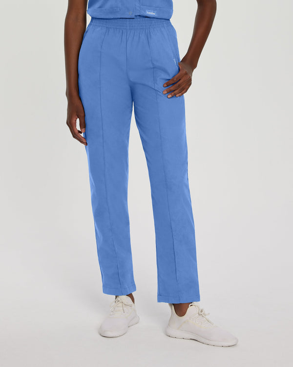 Pantalón de uniforme médico para mujer con pierna cónica y 2 bolsillos