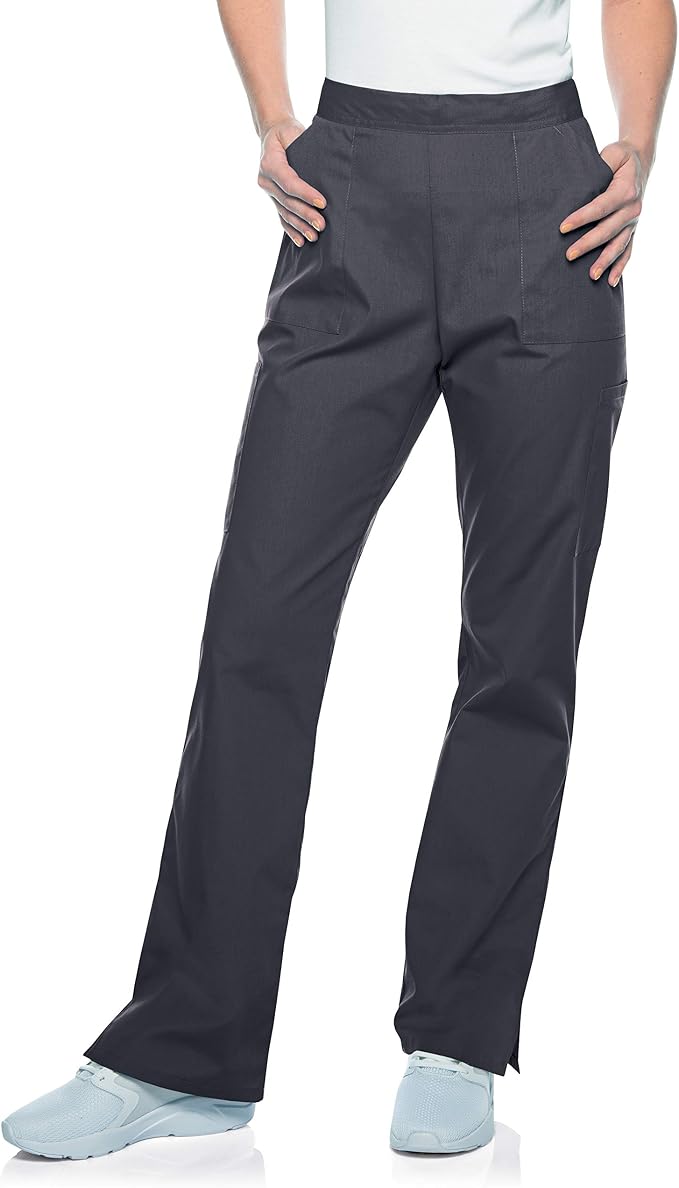 GRAPHITE - Landau Scrub Zone Women's 5 Pocket Cargo Straight Leg Scrub Pant for Nursing - Image 1