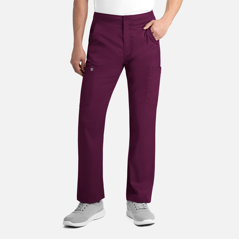 Wine - Maevn Scrub Pants - Detail View