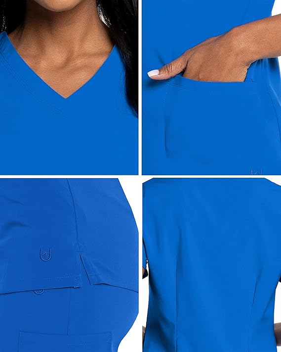 ROYAL - Urbane Women's 3 Pocket V-Neck Performance Scrub Top for Nursing - Image 6
