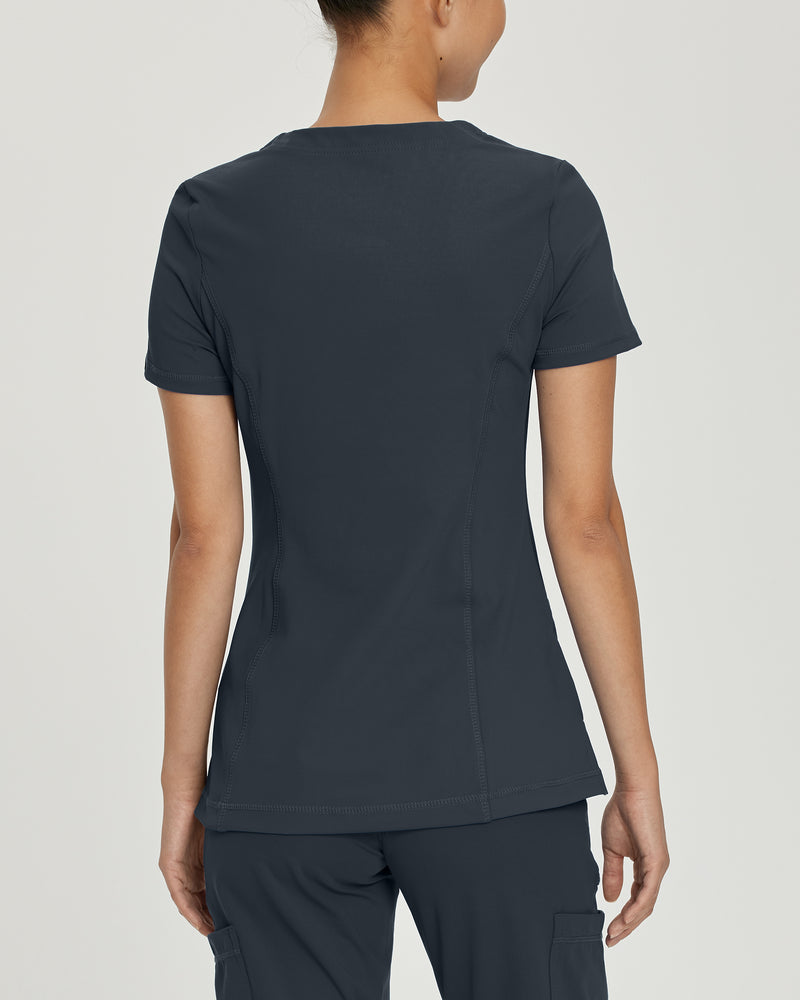 GRAPHITE - Urbane Impulse Women's 2 Pocket V-Neck Activewear Scrub Top for Nursing - Image 3