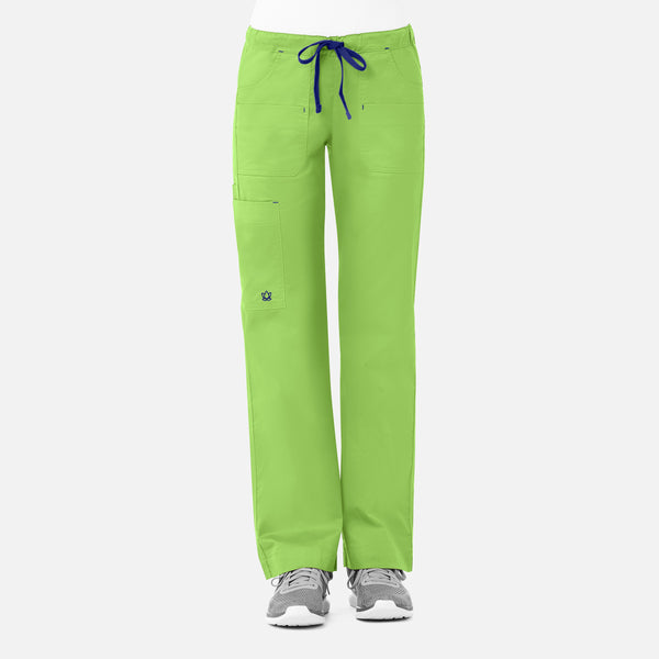 Pantalones de uniforme médico tipo cargo con 4 bolsillos para mujer