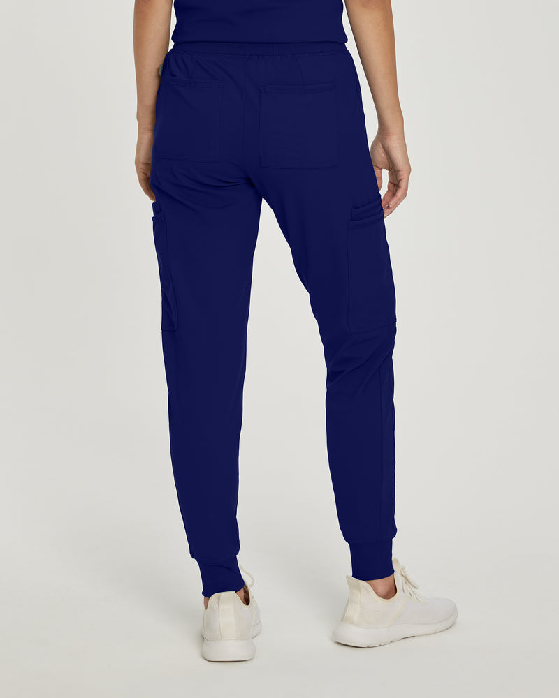TRUE NAVY - Urbane Impulse Women's 6 Pocket Jogger Activewear Scrub Pant for Nursing - Image 3
