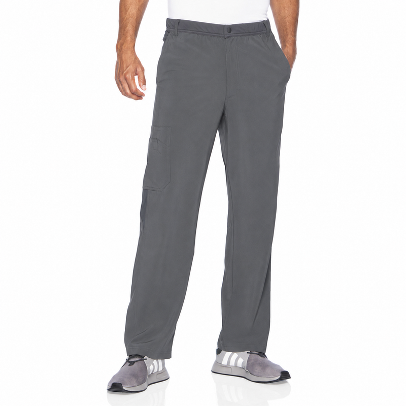 GRAPHITE - Urbane Performance Men's Knit-Panel Scrub Pants - Image 1