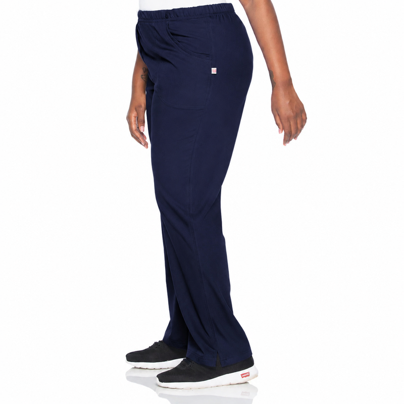 NAVY - Urbane Women's 2 Pocket Flare Leg Scrub Pant for Nursing - Image 2