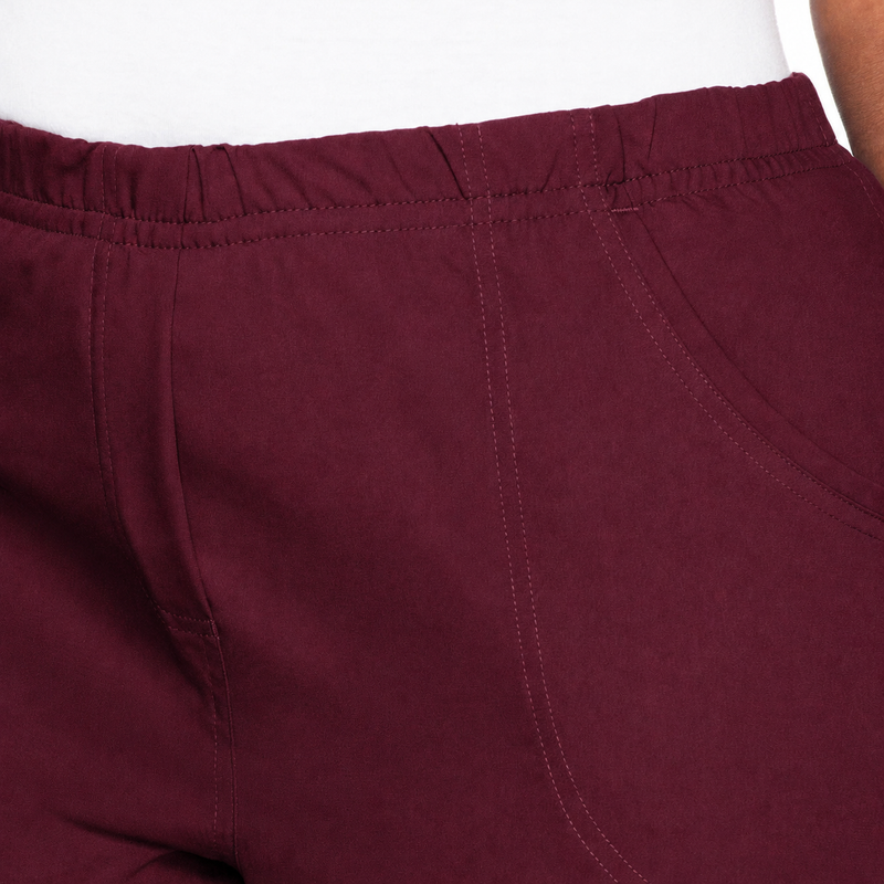 WINE - Urbane Women's 2 Pocket Flare Leg Scrub Pant for Nursing - Image 4