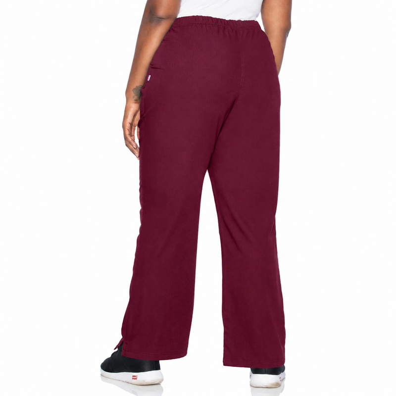WINE - Urbane Women's 2 Pocket Flare Leg Scrub Pant for Nursing - Image 5