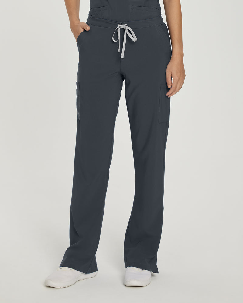 GRAPHITE - Urbane Women's 6 Pocket Cargo Flare Leg Performance Scrub Pant for Nursing - Image 1