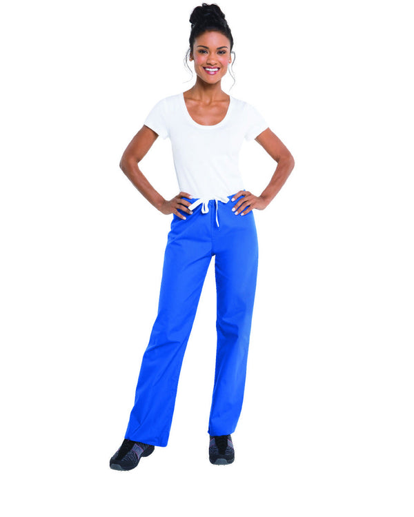 Women's 2 Pocket Mock Wrap V-Neck Scrub Top for Nursing