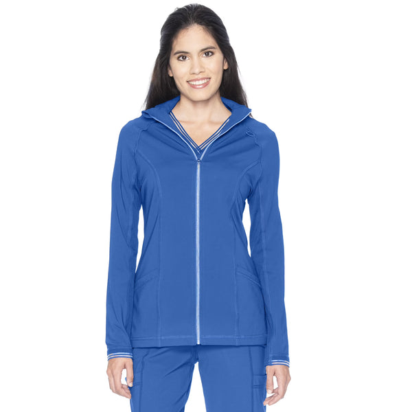 Urbane Impulse Women's 3 Pocket Zip Front Scrub Jacket for Nursing