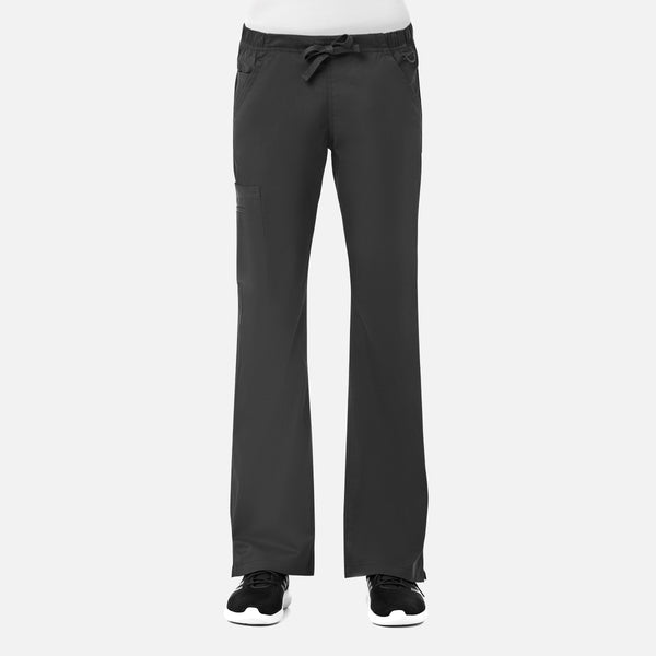 Pantalones de uniforme médico cargo de pernera recta con 5 bolsillos para mujer