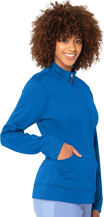 ROYAL - Urbane Empower P-Tech Women's 3 Pocket Zip Front Scrub Jacket for Nursing - Image 2