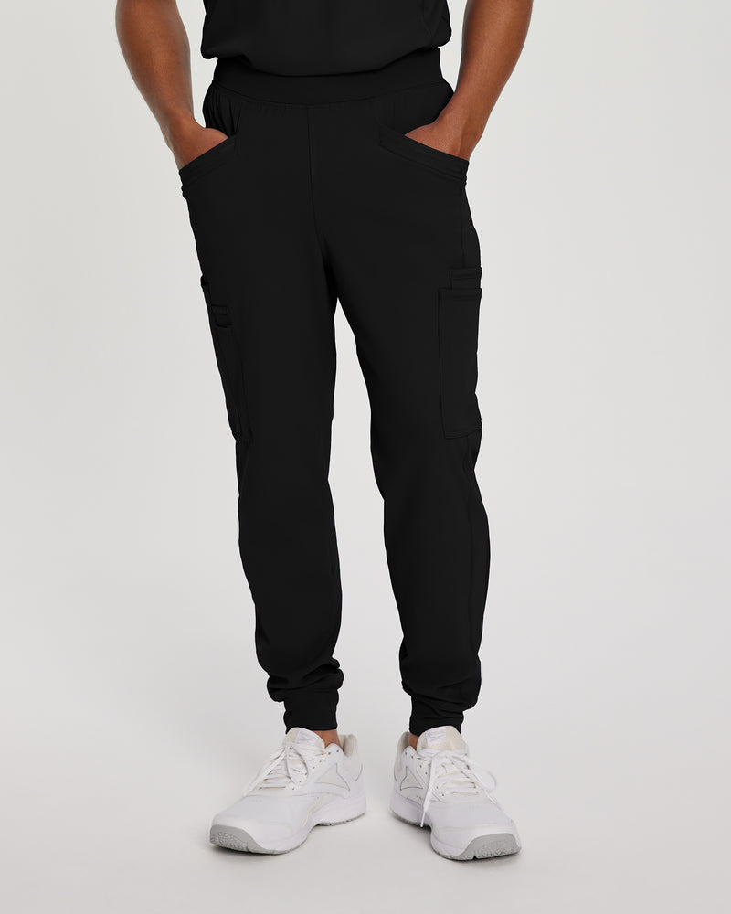 BLACK - Urbane Impulse Men's Men's Jogger Activewear Scrub Pant for Nursing - Image 1