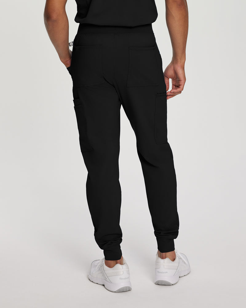 BLACK - Urbane Impulse Men's Men's Jogger Activewear Scrub Pant for Nursing - Image 3