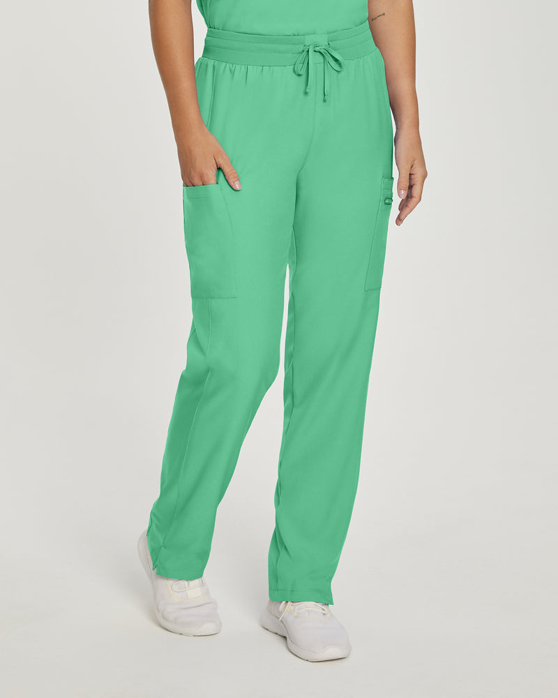 NU GREEN - Landau Women's Nu Green Petite Convertible Cargo Scrub Pant - Image 1