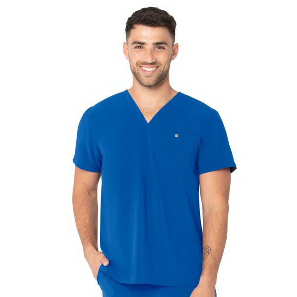 NEW ROYAL - Urbane Performance Men's Men's V-Neck Performance Scrub Top for Nursing - Image 1