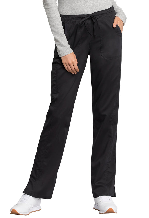 Cherokee Workwear Revolution Tech Women's 4 Pocket Mid Rise Straight Leg Drawstring Scrub Pant