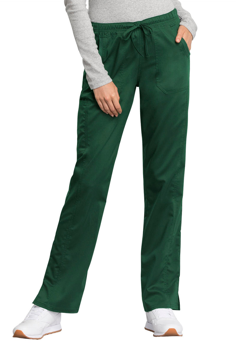 HUNTER - Cherokee Workwear Revolution Tech Women's 3 Pocket Mid Rise Straight Leg Drawstring Scrub Pant - Image 1