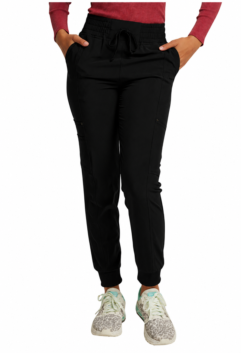 BLACK - Dickies Riveting Women's 7 Pocket Jogger Scrub Pant for Nursing - Image 1