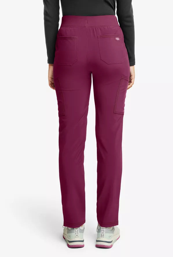 WINE - Dickies Riveting Women's 6 Pocket Cargo Scrub Pant for Nursing - Image 2