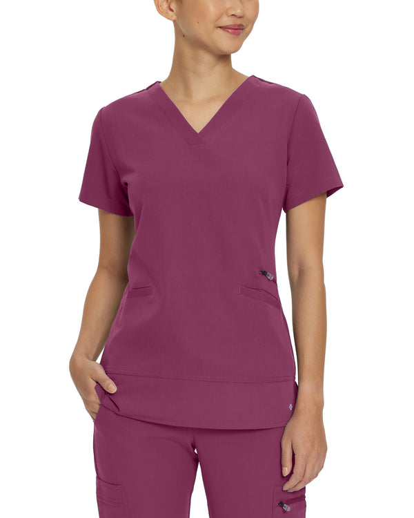 Women's 3 Pocket V-Tess Scrub Top