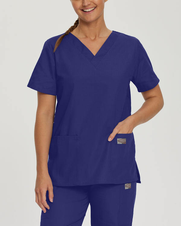 Women's 3 Pocket V-Neck Scrub Top for Nursing