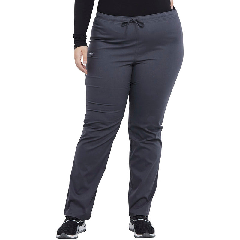 PEWTER - Cherokee Workwear Revolution Unisex Drawstring Tapered Leg Scrub Pant for Nursing - Image 1