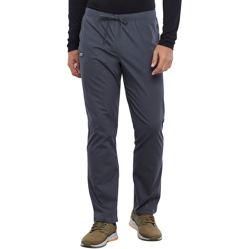 PEWTER - Cherokee Workwear Revolution Unisex Drawstring Tapered Leg Scrub Pant for Nursing - Image 2