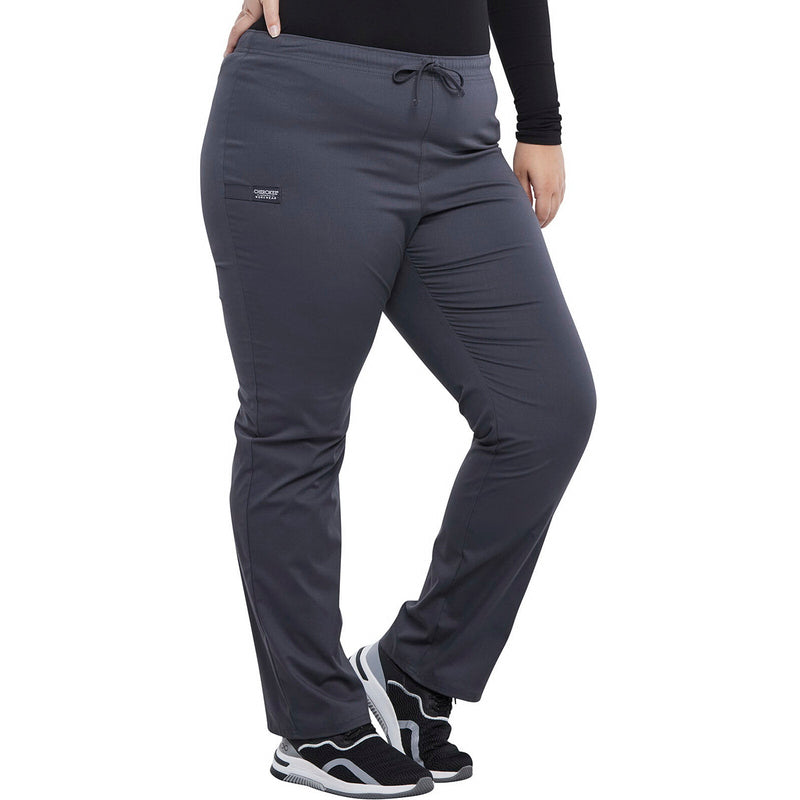 PEWTER - Cherokee Workwear Revolution Unisex Drawstring Tapered Leg Scrub Pant for Nursing - Image 5