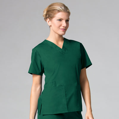 Women's 2 Pocket Core Classic V-Neck Scrub Top